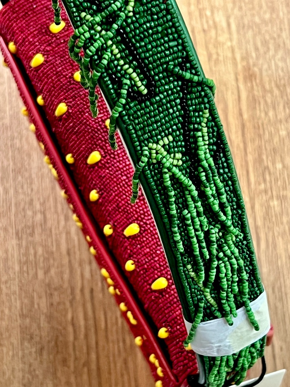 NWT Staud Beaded Tommy Shoulder Bag Strawberry Dream - Picture 6 of 16
